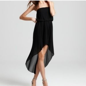 BCBGENERATION S Black Strapless High Low Dress